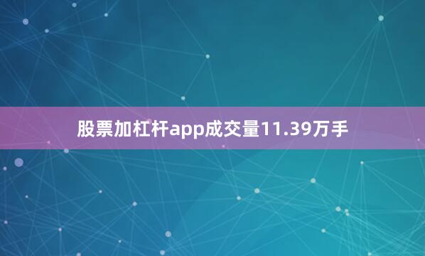 股票加杠杆app成交量11.39万手