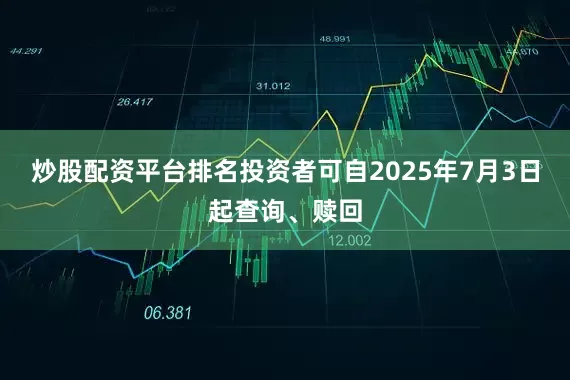 炒股配资平台排名投资者可自2025年7月3日起查询、赎回